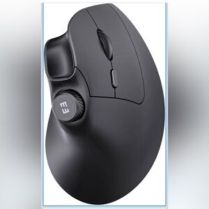 Ergonomic Black Wireless Mouse